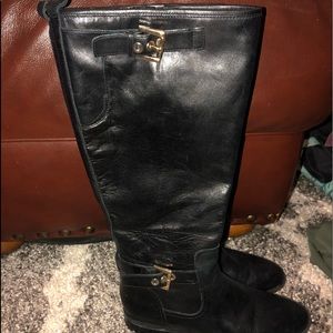 Nine West black tall boots